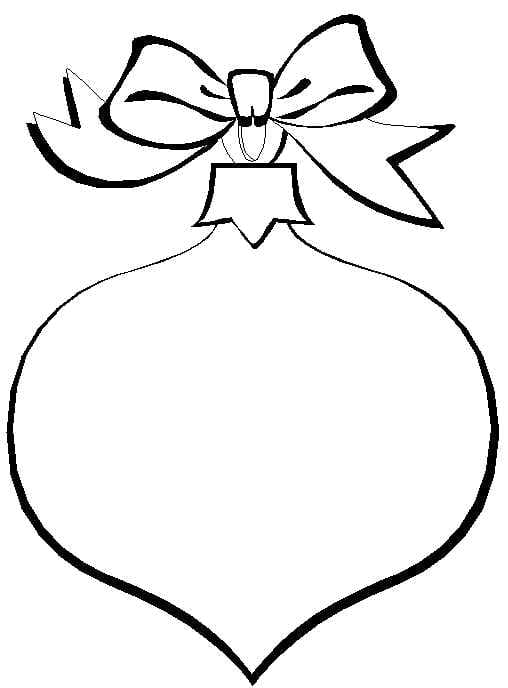Christmas Ornament Image For Kids Coloring Page