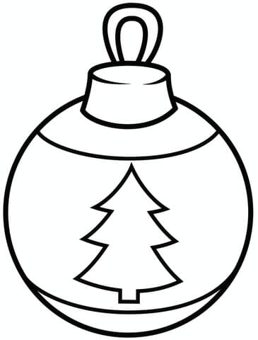 Christmas Ornament Image Coloring Page