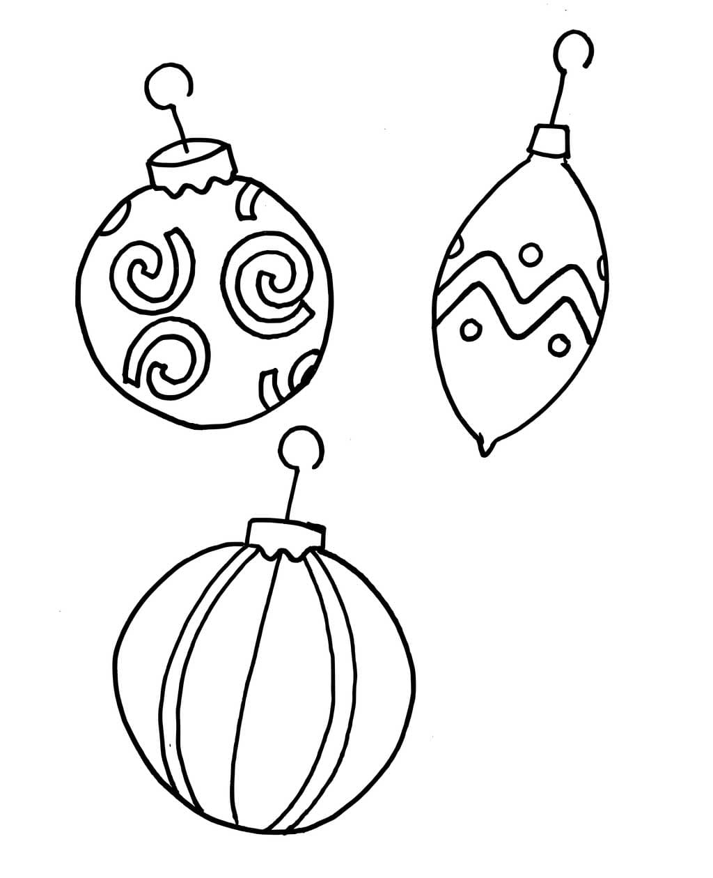 Christmas Ornament Lovely Coloring Page
