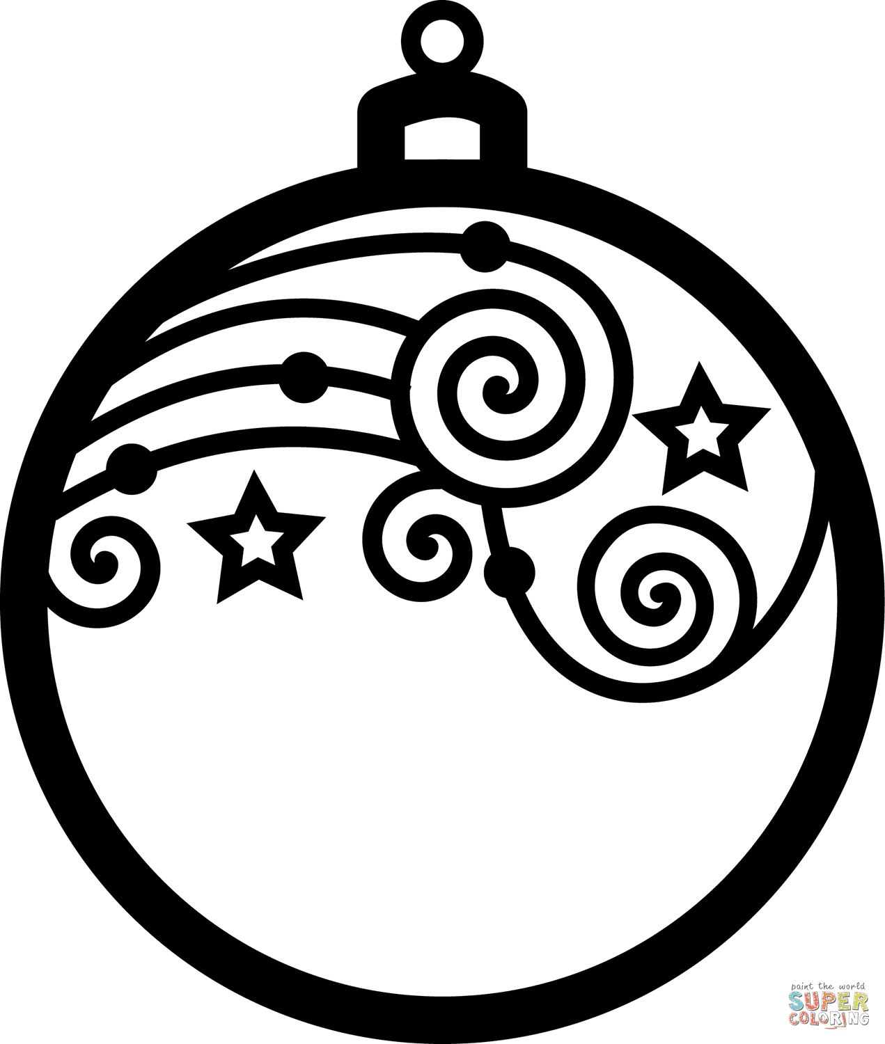 Christmas Ornament Painting Cute Coloring Page