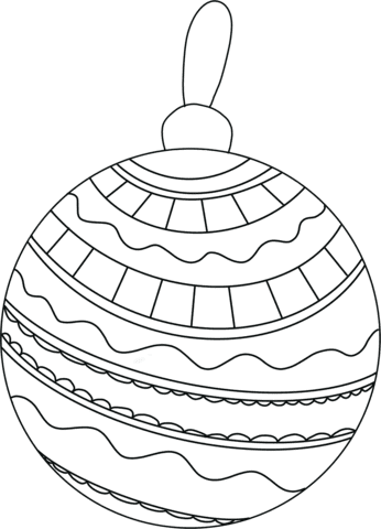 Christmas Ornament Painting Great Coloring Page