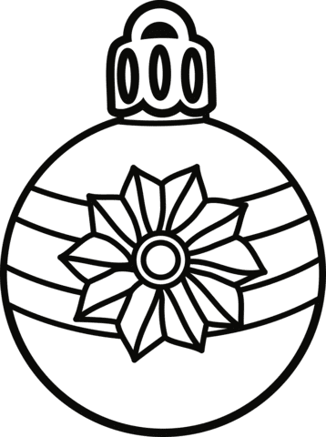 Christmas Ornament Painting Coloring Page