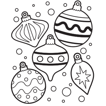 Christmas Ornament Picture For Children Coloring Page
