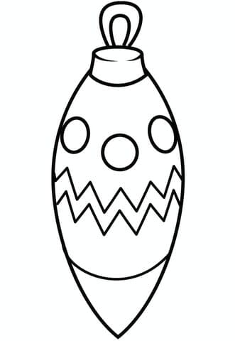 Christmas Ornament Pretty For Kids Coloring Page