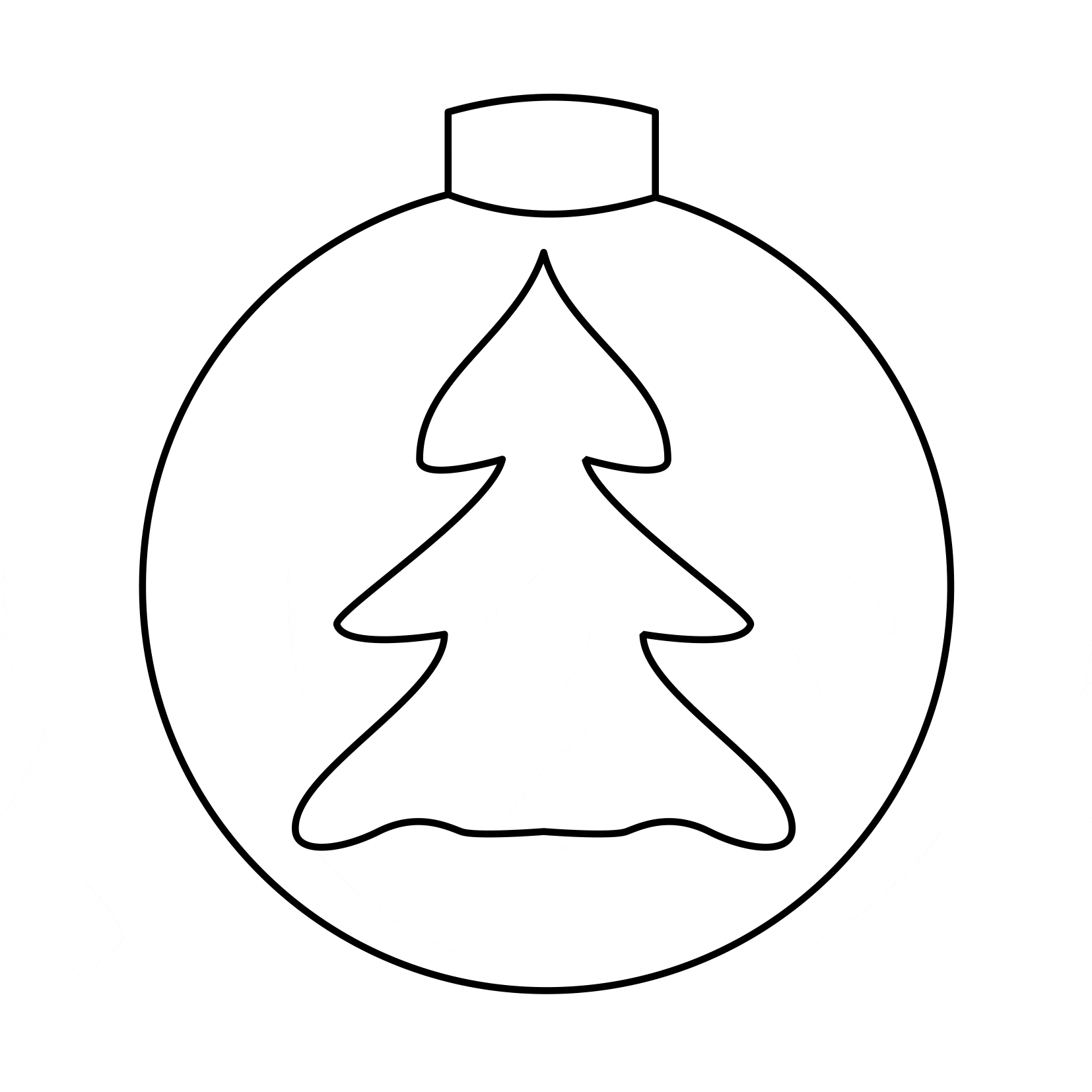 Christmas Ornament Printable For Kids Coloring Page