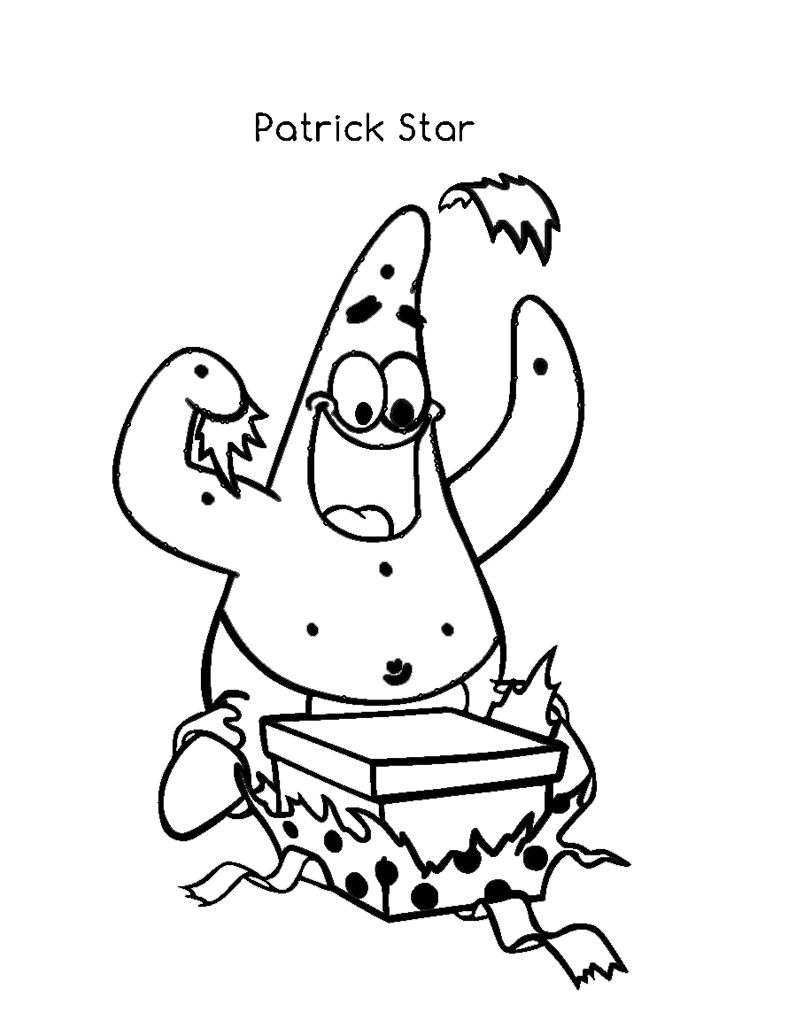 Christmas Present For Patrick Coloring Page