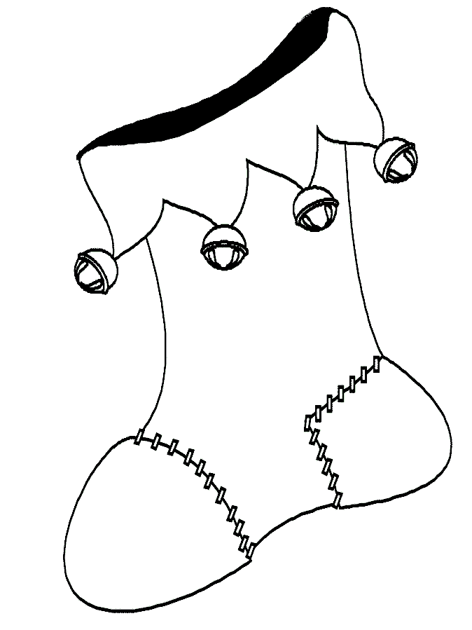Christmas Stocking Lovely Picture For Kids Coloring Page
