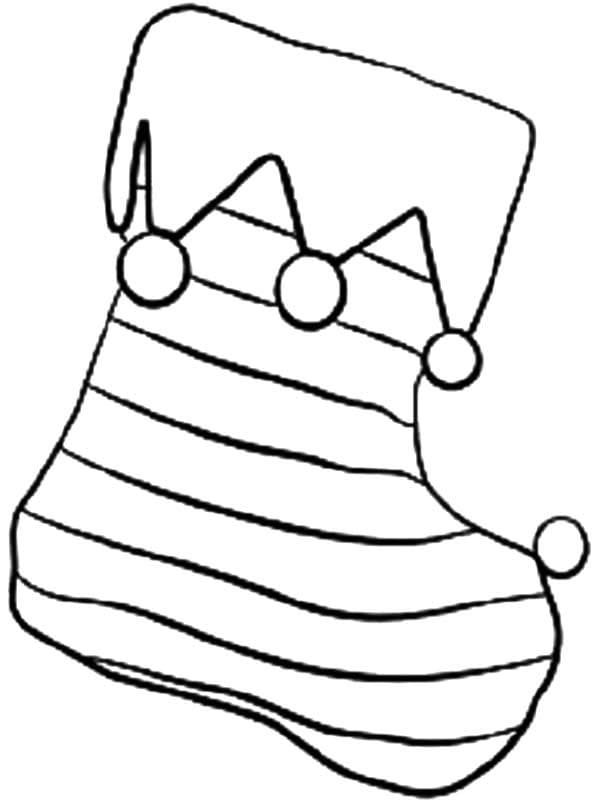 Christmas Stockings Image For Kids Coloring Page