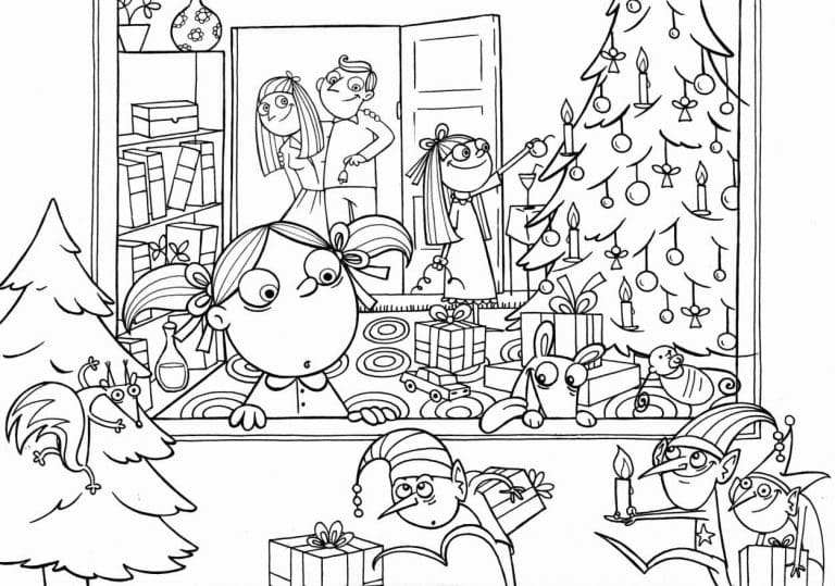Christmas Sweet For Children Image Coloring Page