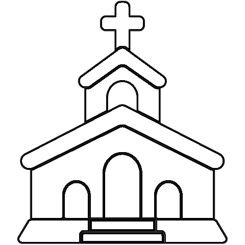 Church Emoji Sweet Coloring Page
