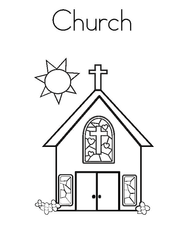 Church For Children Picture Coloring Page