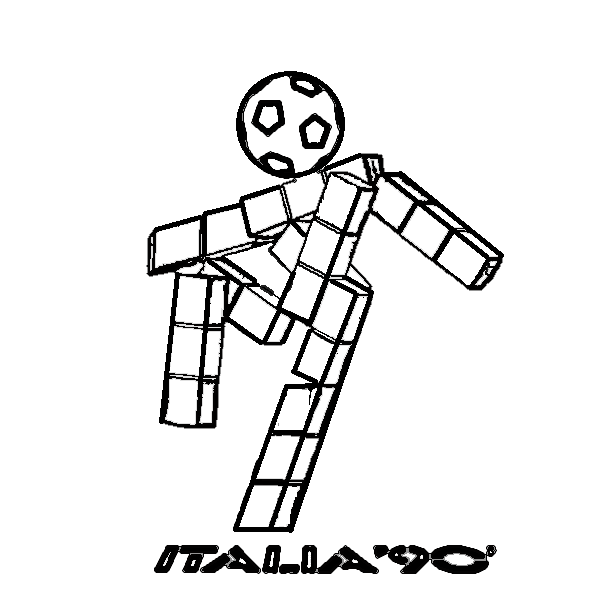 Ciao Mascot World Cup Italia 1990 Coloring Page