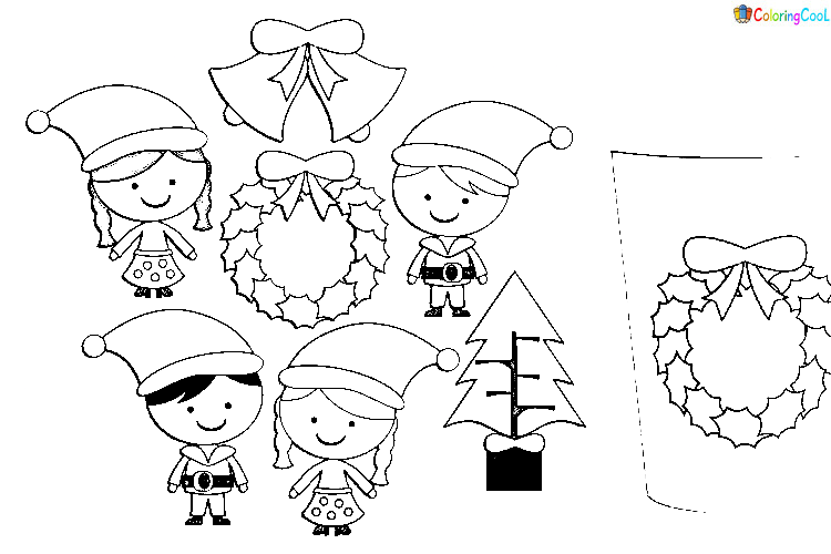 Cute Christmas Clip Art Image Coloring Page