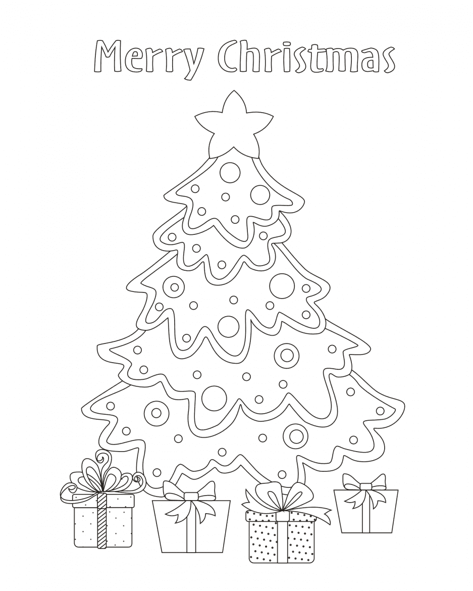 Cute Christmas Picture For Children Coloring Page