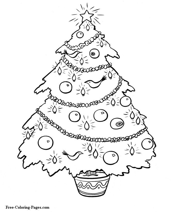 Cute Christmas Picture For Kids Coloring Page