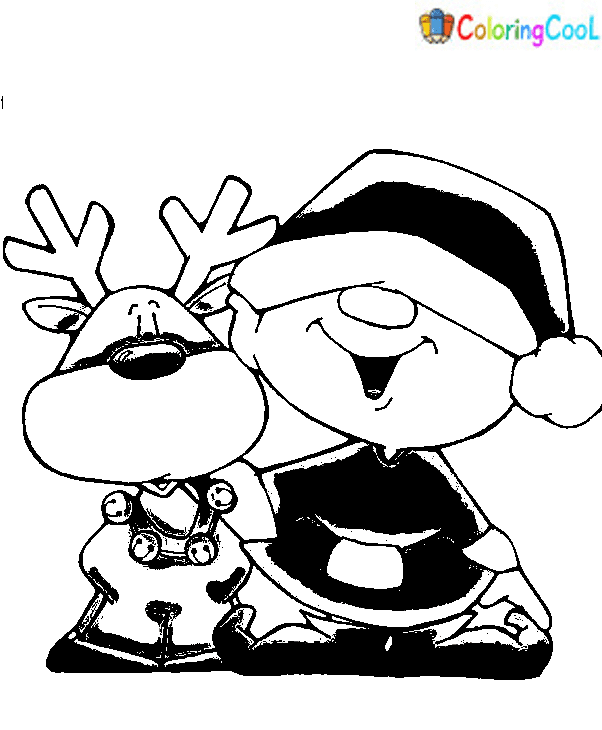 Cute Christmas Picture Coloring Page