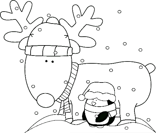 Cute Christmas Printable Coloring Page
