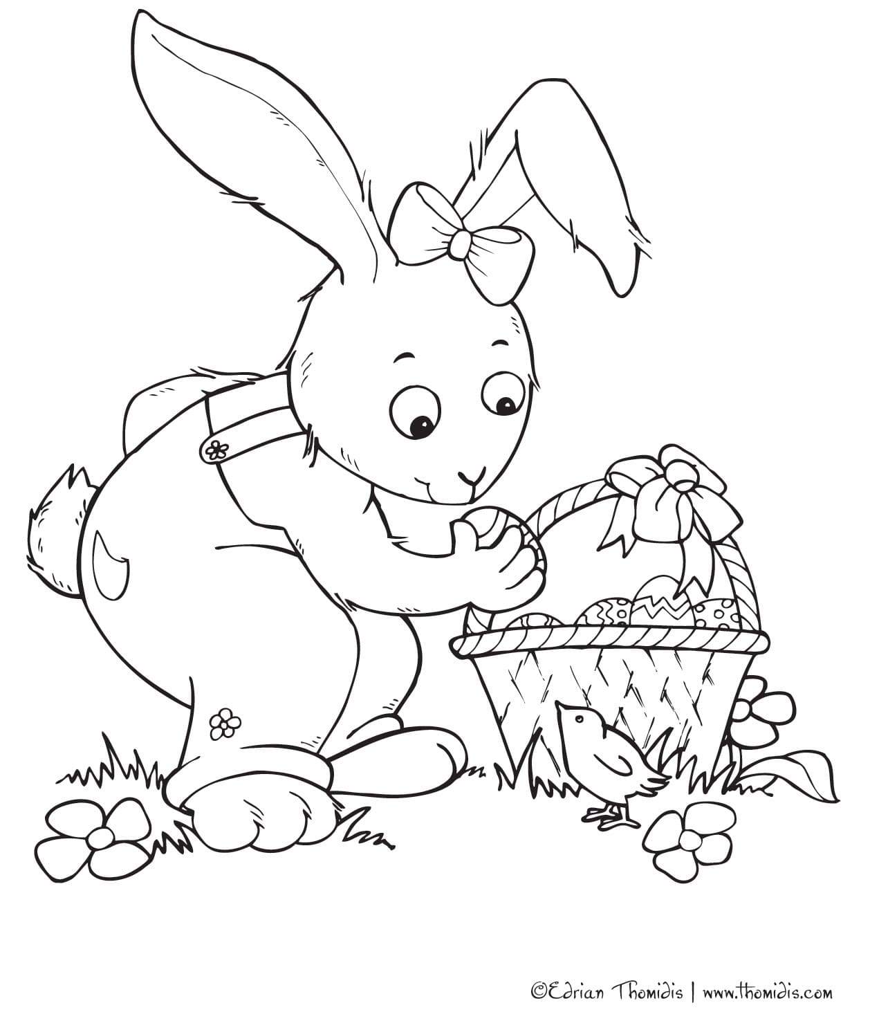 Cute Easter Bunny Image For Children