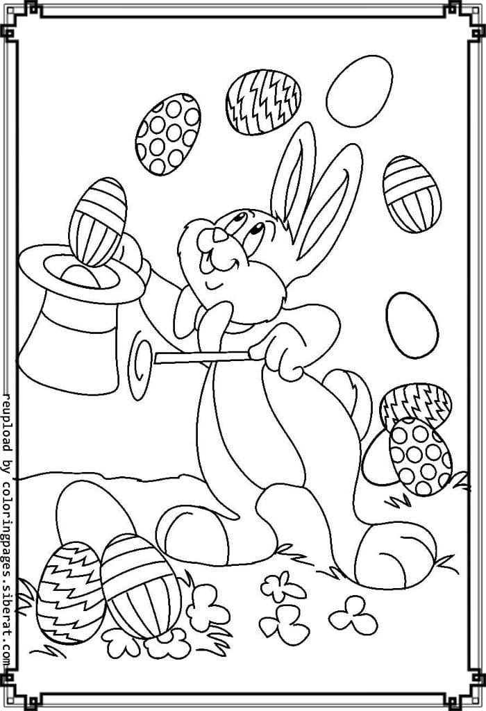 Cute Easter Image Coloring Page
