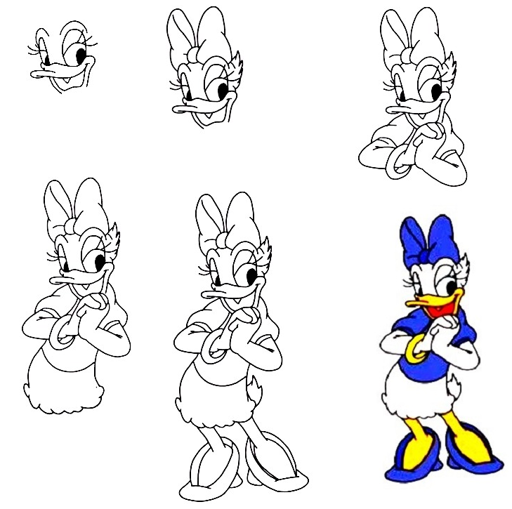 Daisy-Duck-Drawing