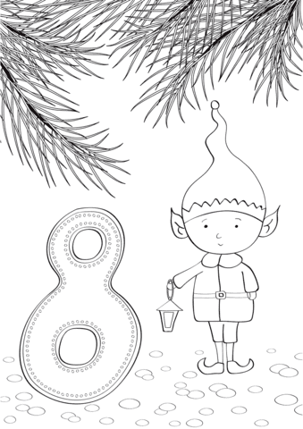 December 8 With Christmas Elf Printable