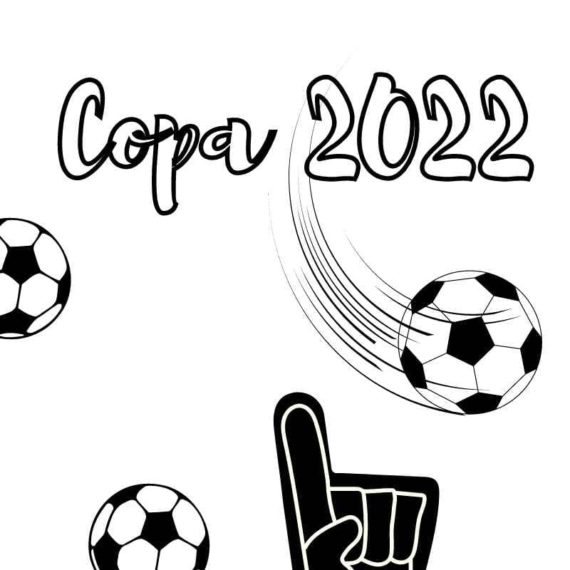 Design Ideas For World Cup 2022 For Kids Coloring Page