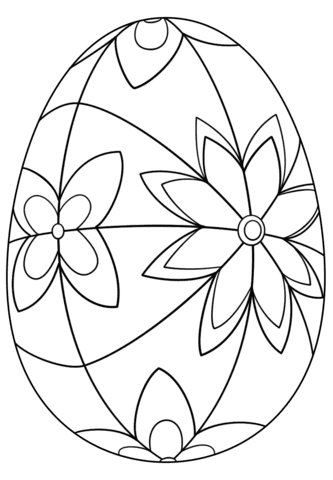 Detailed Easter Egg For Children Coloring Page