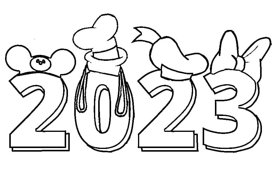 Disney 2023 For Kids Coloring Page
