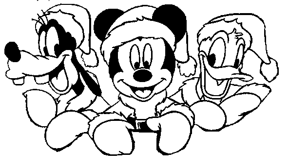 Disney Christmas Image Coloring Page
