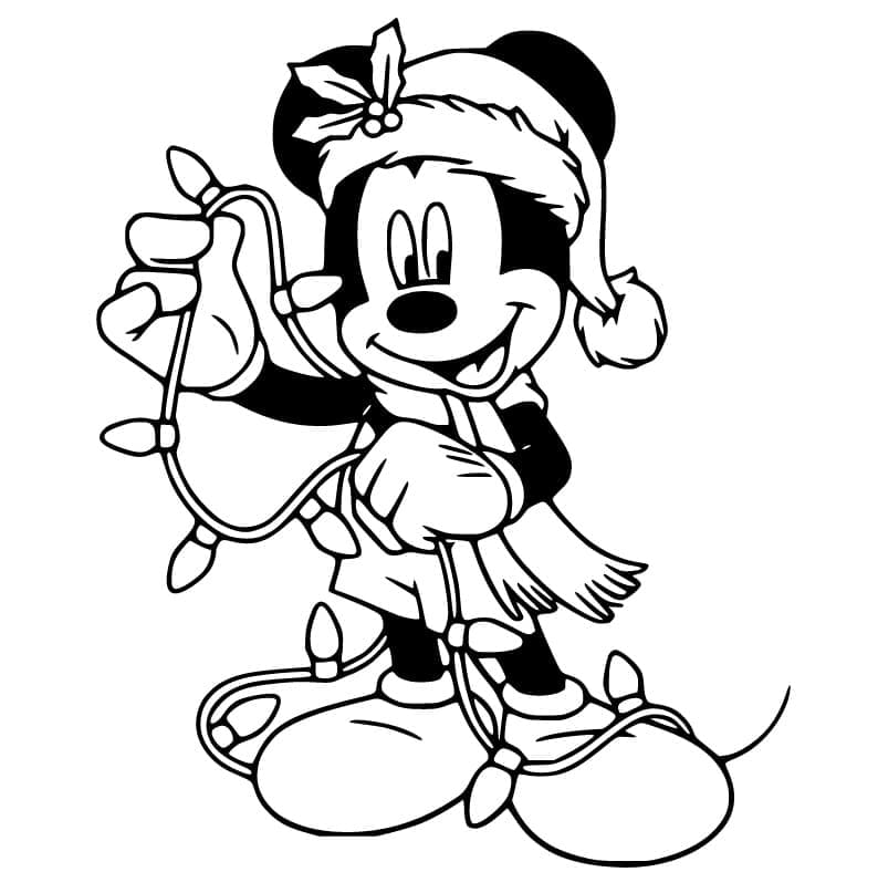 Disney Christmas Picture For Children Coloring Page