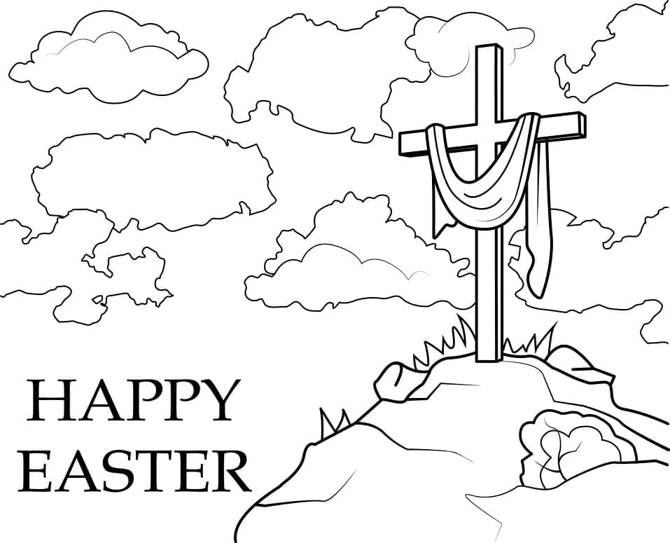 Easter Cross Picture For Kids