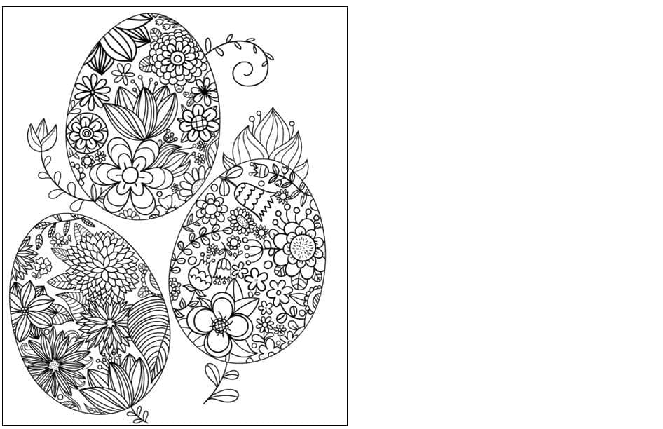 Easter Drawing Card Image For Kids Coloring Page