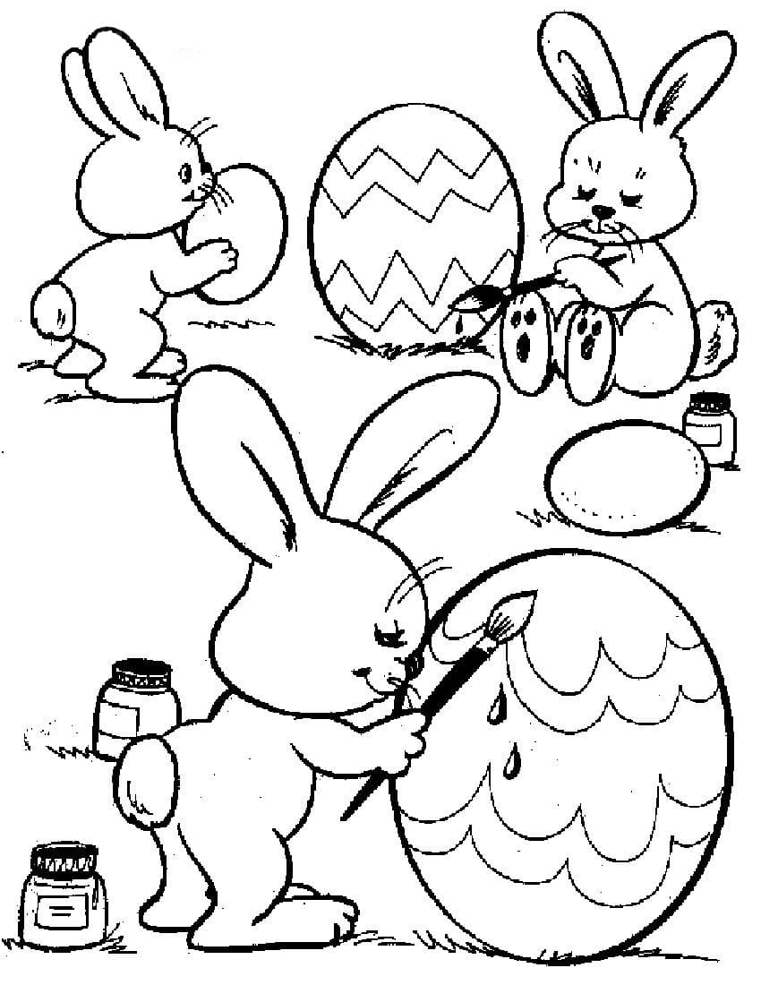 Easter Drawing Coloring Page