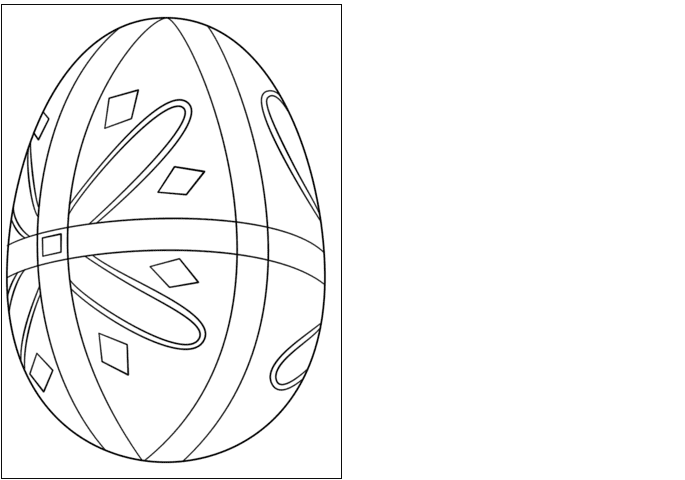 Easter Egg Card Picture Coloring Page