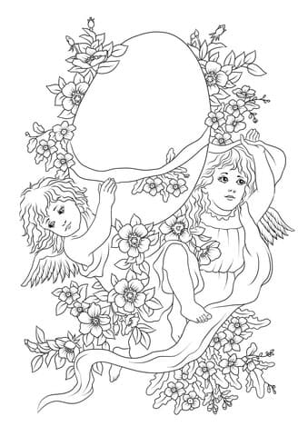 Easter Egg Image For Children Coloring Page