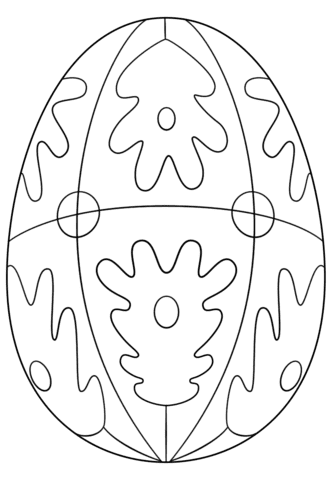 Easter Egg Picture For Kids Coloring Page