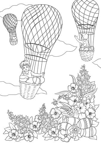 Easter For Children Picture Coloring Page