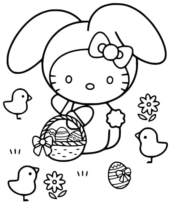 Easter Hello Kitty Printable