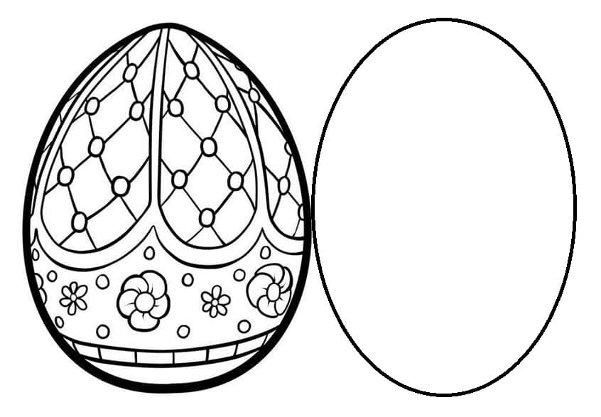 Easter Image Card Coloring Page