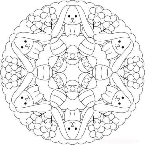 Easter Mandala Card Image For Children