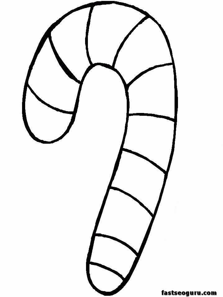 Easter Christmas Candy Canes Coloring Page