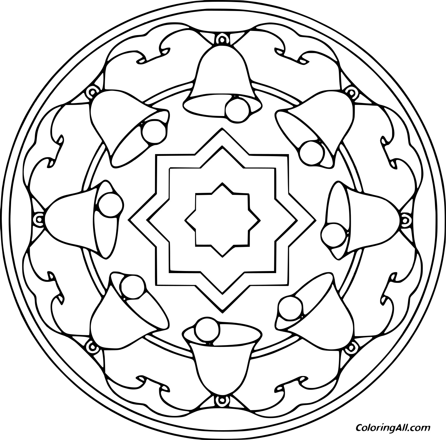 Eight Bells Make A Circle Image For Kids Coloring Page