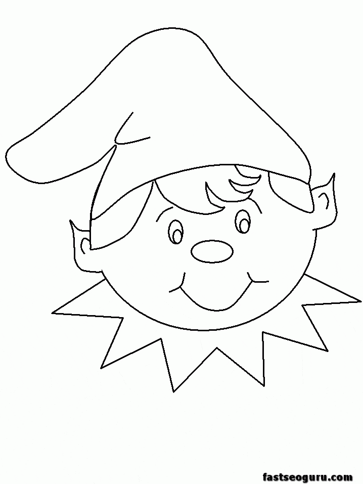 Elf Drawing Coloring Page