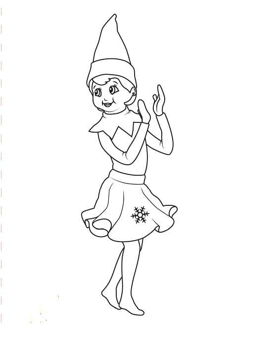 Elf On The Shelf Sweet For Children Coloring Page