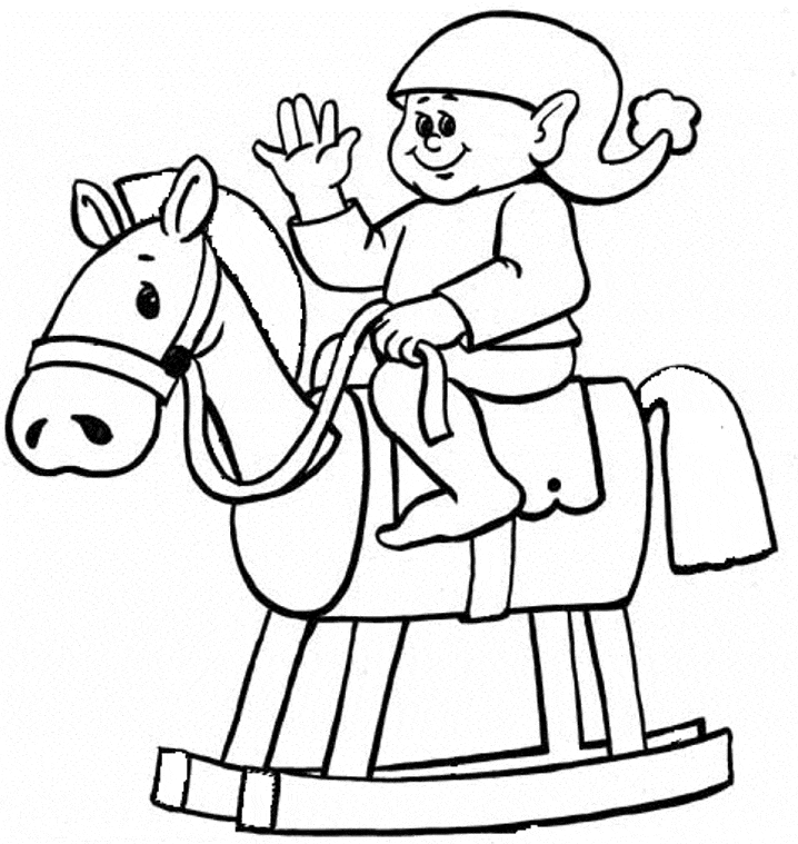 Elves Cute Coloring Page