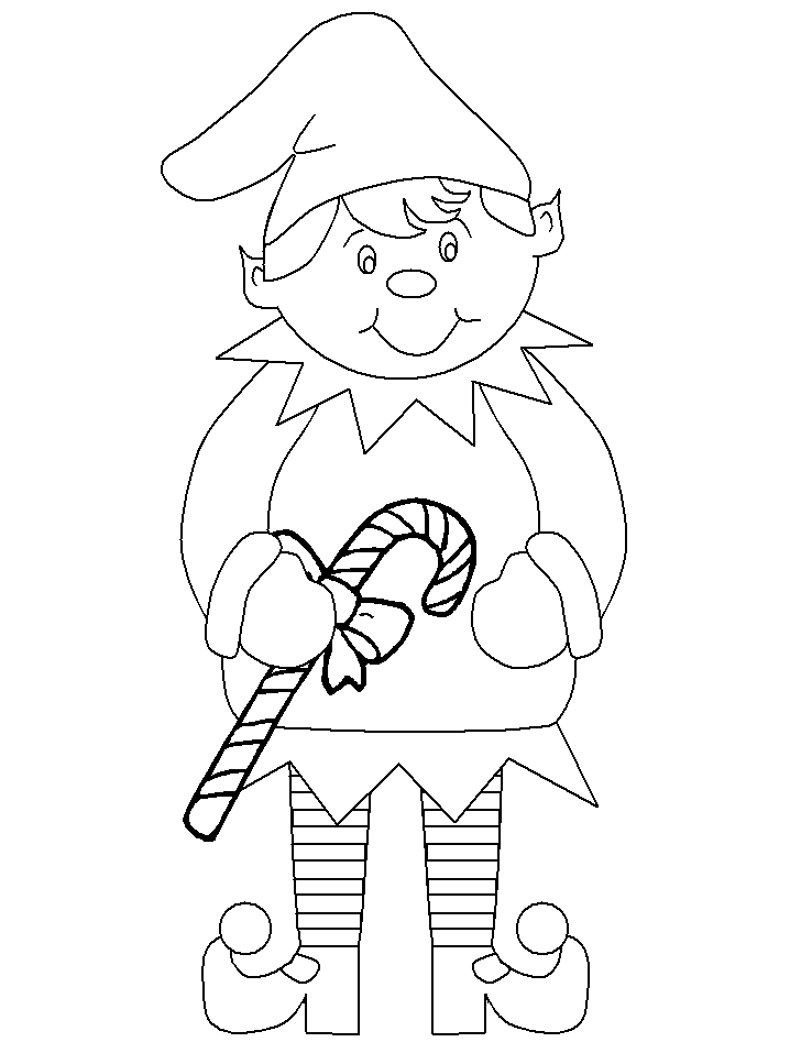 Elves Picture For Kids Coloring Page