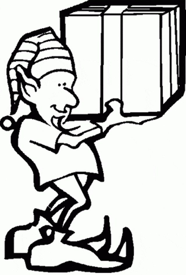 Elves Sweet Image Coloring Page