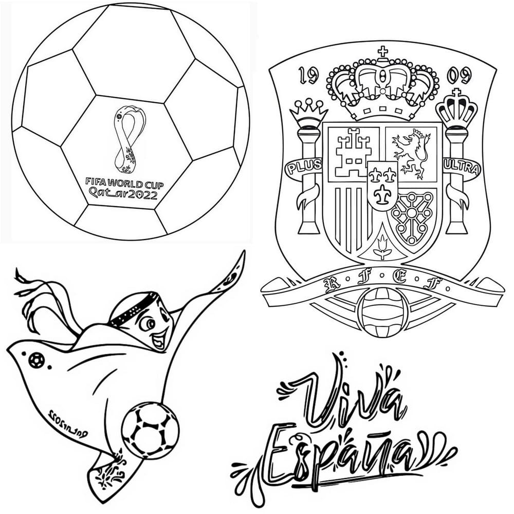 FIFA World Cup 2022 For Children Coloring Page