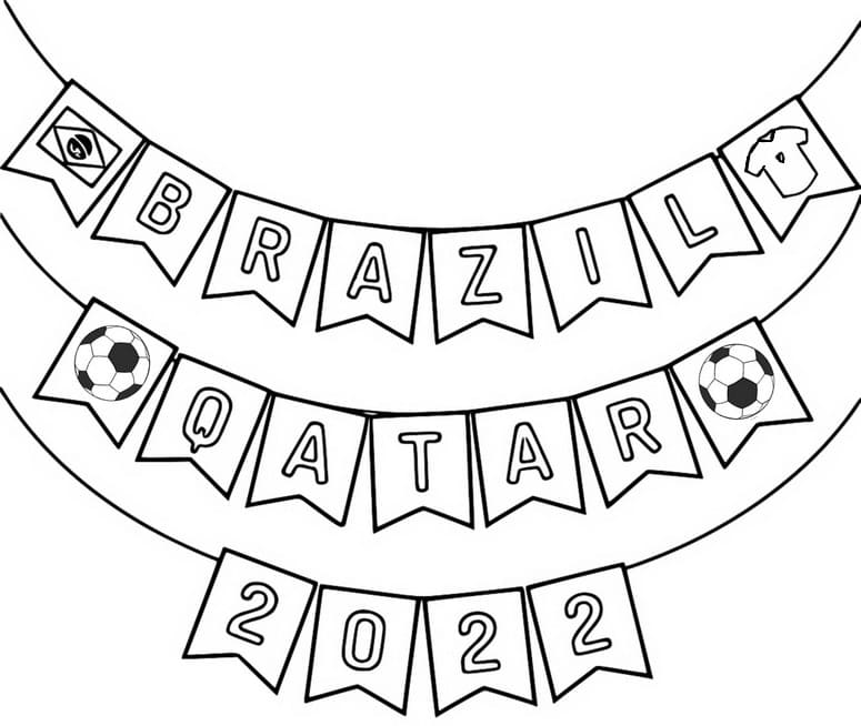 FIFA World Cup 2022 Image Coloring Page