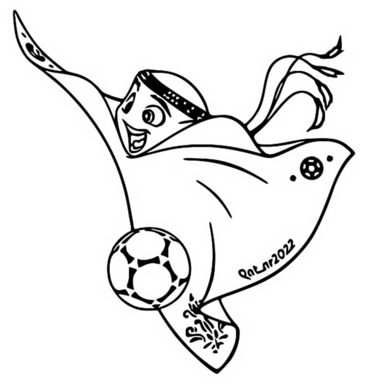 FIFA World Cup 2022 Picture Of Kids Coloring Page
